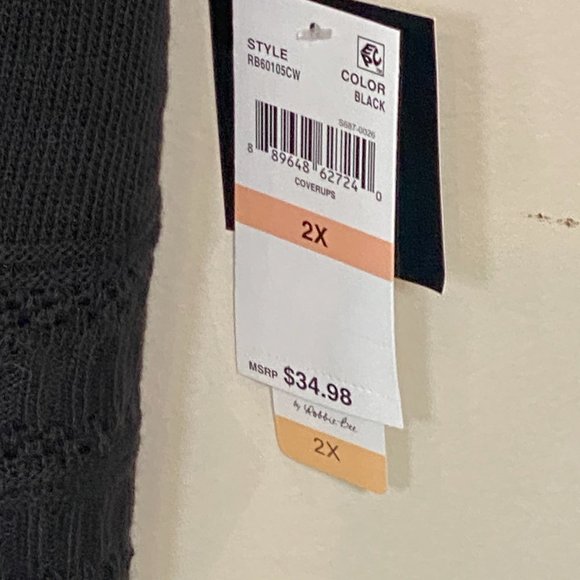 NWT Signature by Robbie Bee Macy's Knit Detail Short Sleeve Cardigan - Picture 4 of 10